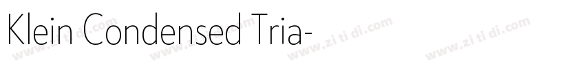 Klein Condensed Tria字体转换